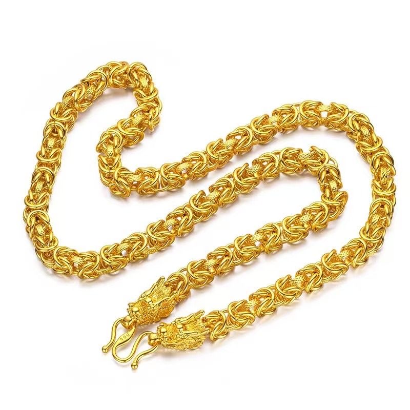 24K Gold-Plated Dragon Bone Necklace - Image 4