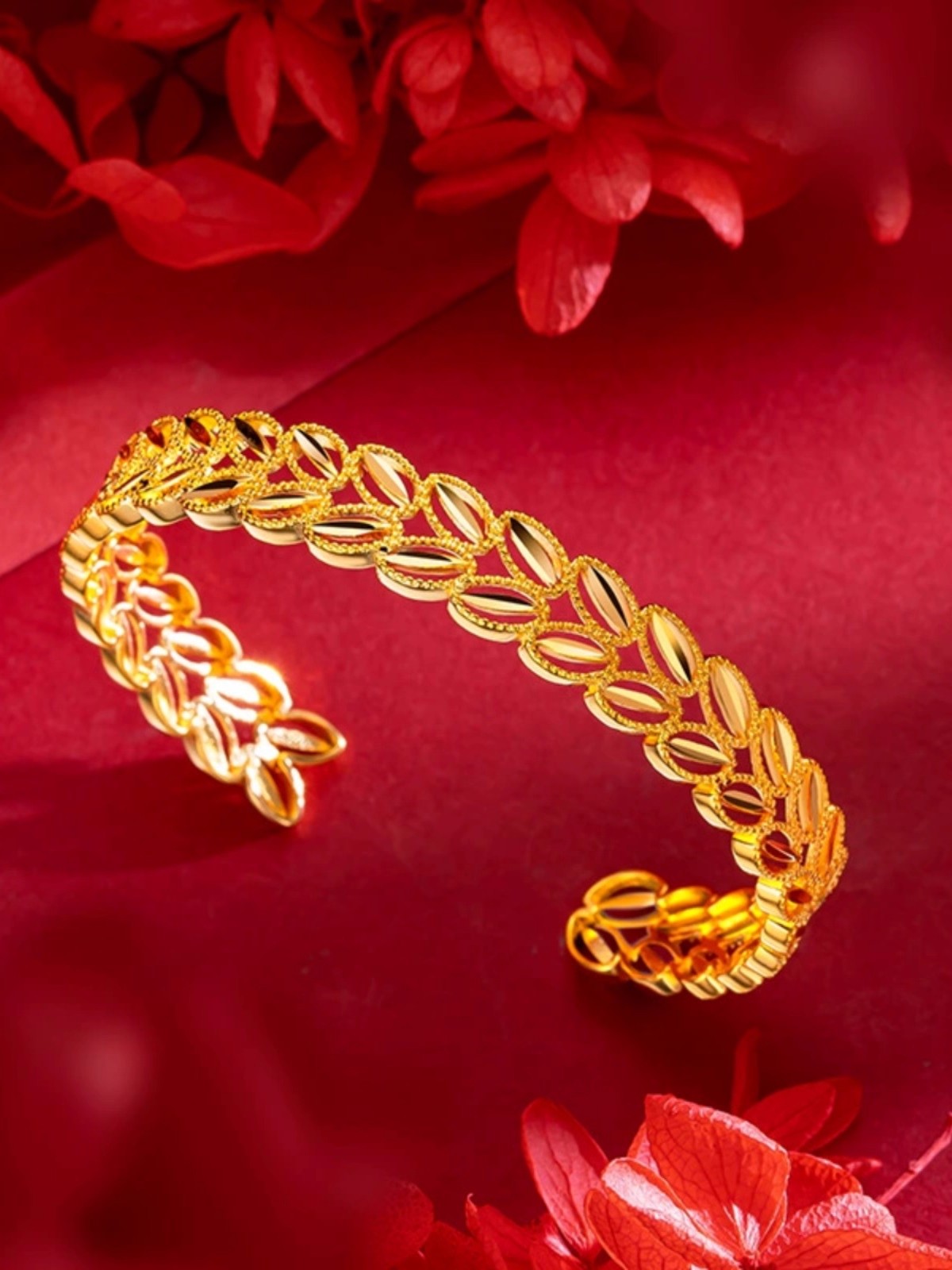 24K gold-plated wheat ear bracelet - Image 2