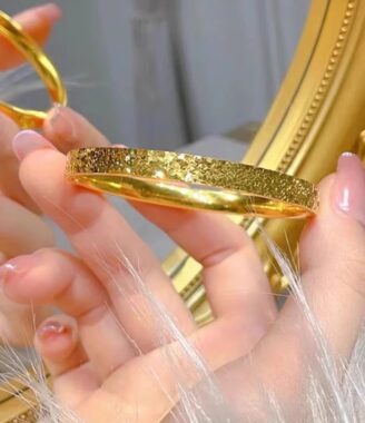 24K gold-plated Broken Ice Ice Bracelet 4N