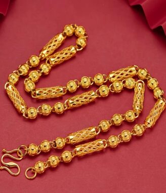 24K Gold-Plated Bamboo Joint Hollow Necklace