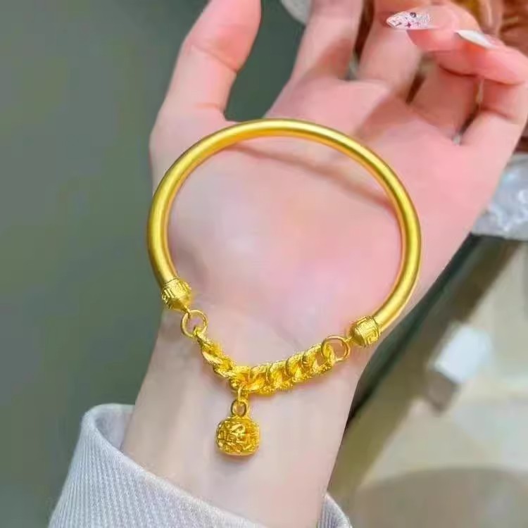 24K gold-plated Gong Bell Bracelet - Image 5