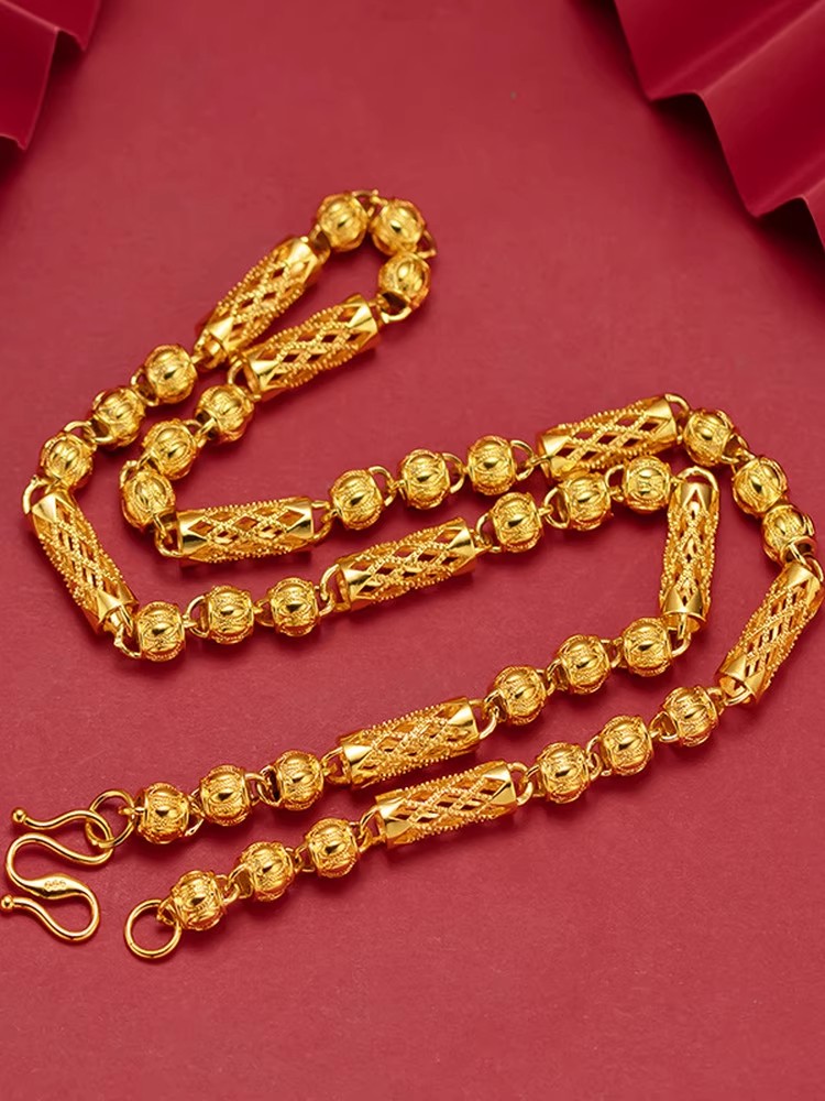 24K Gold-Plated Bamboo Joint Hollow Necklace