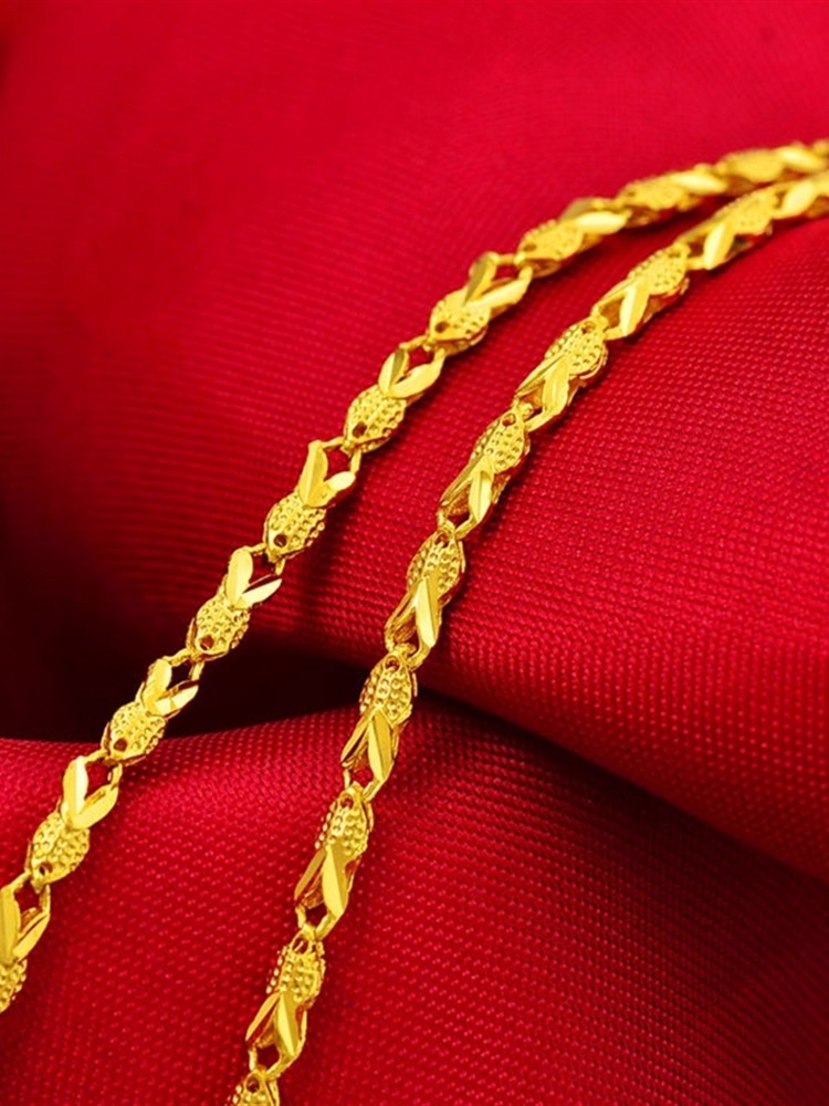 24K Gold-Plated Fish Chain Necklace - Image 3