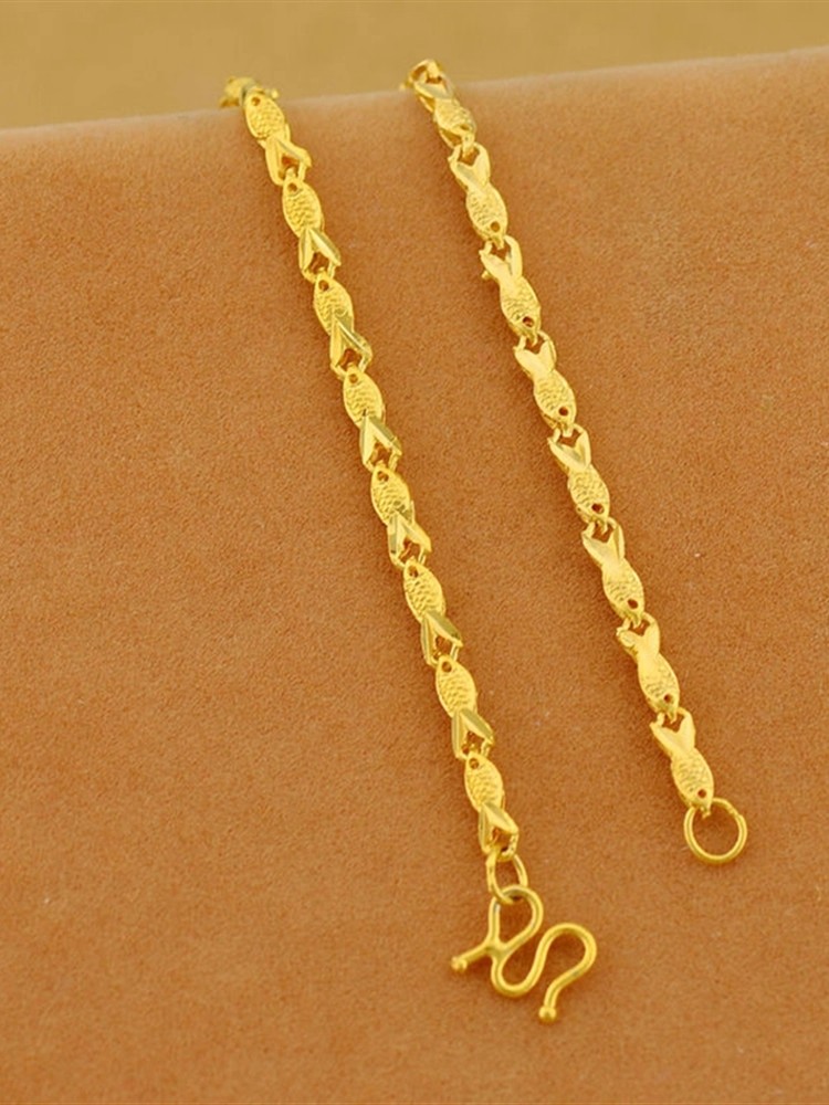 24K Gold-Plated Fish Chain Necklace - Image 4