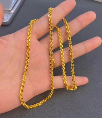 24K gold-plated K4 Swastika Chain Necklace