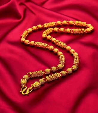 24K Gold-Plated Cloud Pattern Hollow Chain Necklace