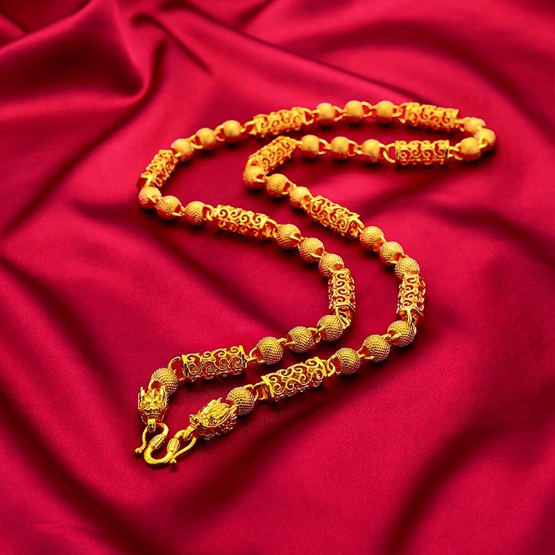 24K Gold-Plated Cloud Pattern Hollow Chain Necklace