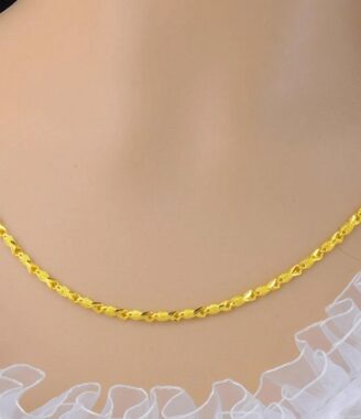 24K Gold-Plated Fish Chain Necklace