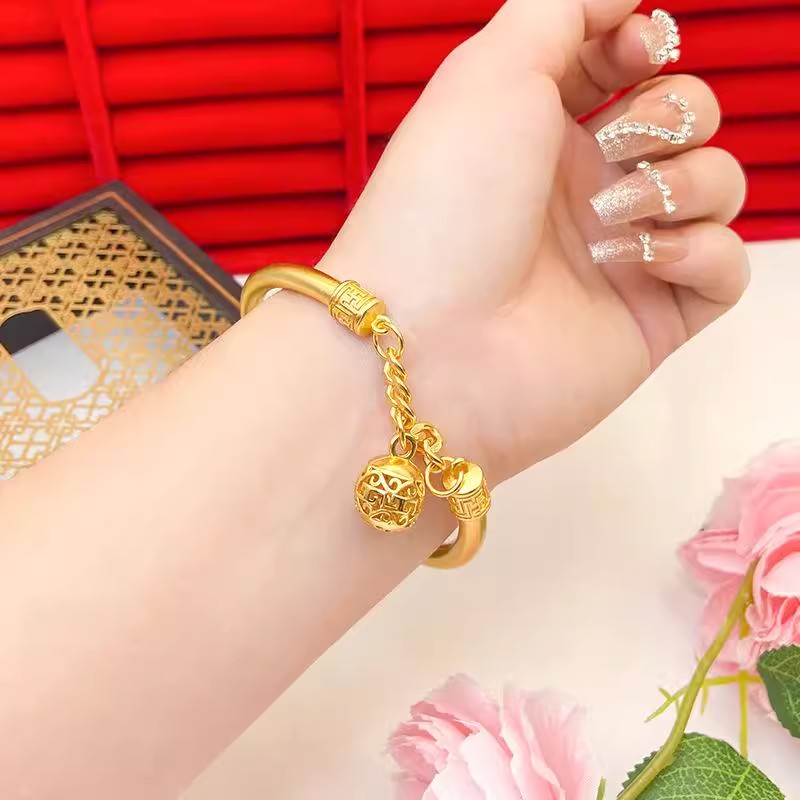 24K gold-plated Gong Bell Bracelet - Image 2