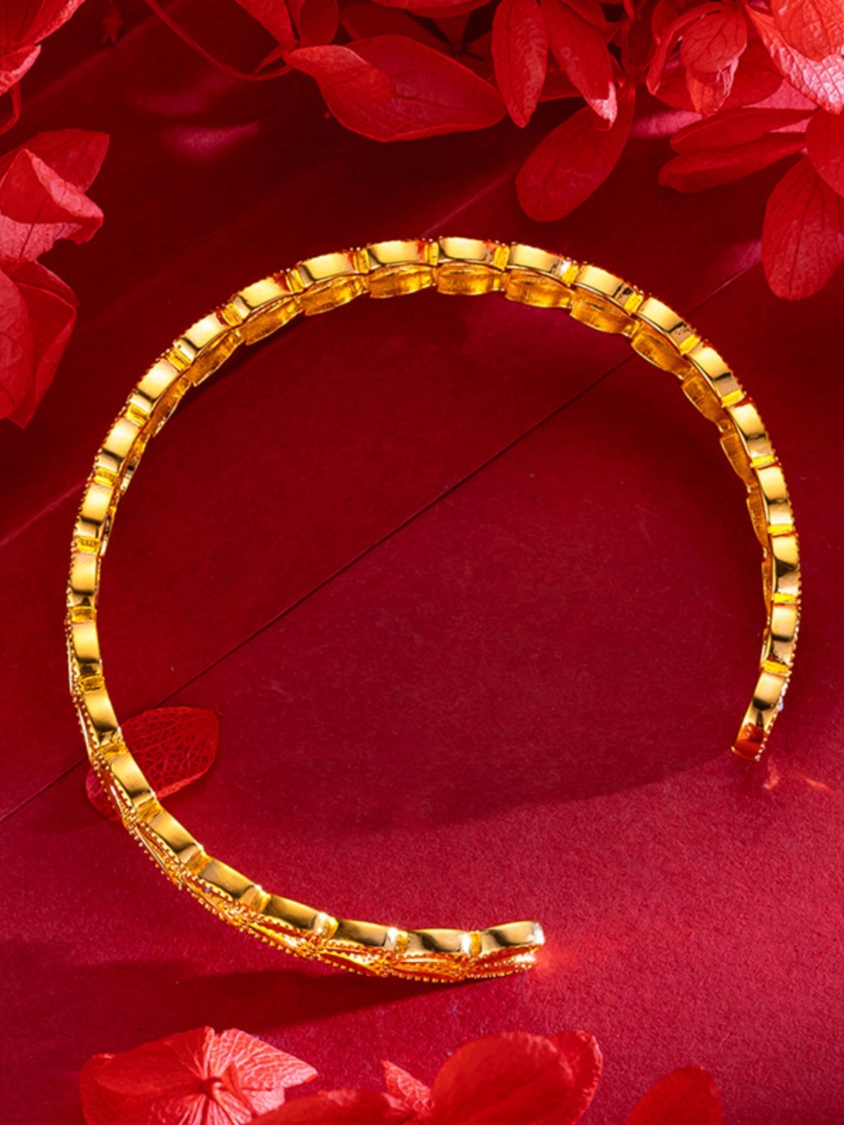 24K gold-plated wheat ear bracelet - Image 3