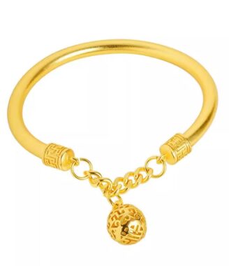 24K gold-plated Gong Bell Bracelet