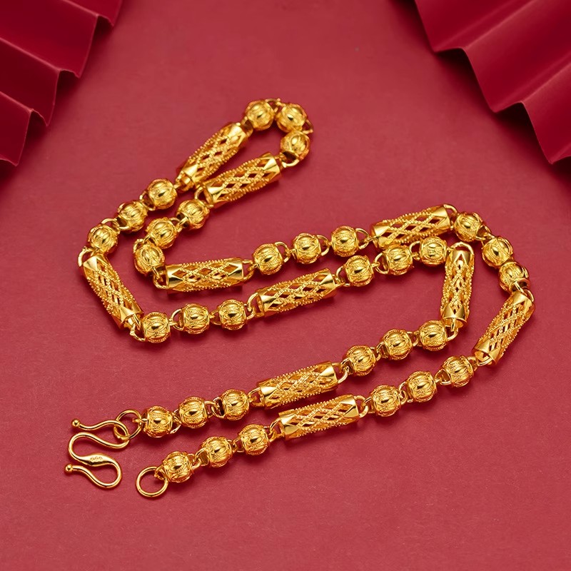 24K Gold-Plated Bamboo Joint Hollow Necklace - Image 2