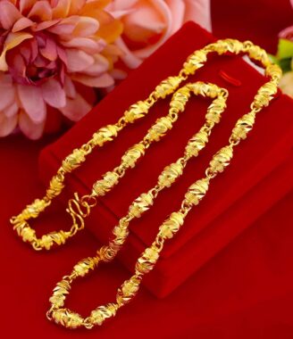 24K Gold-Plated Olive Chain K8