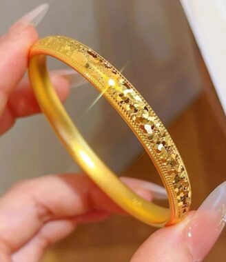 24K gold-plated Crushed Ice Guifei Bracelet